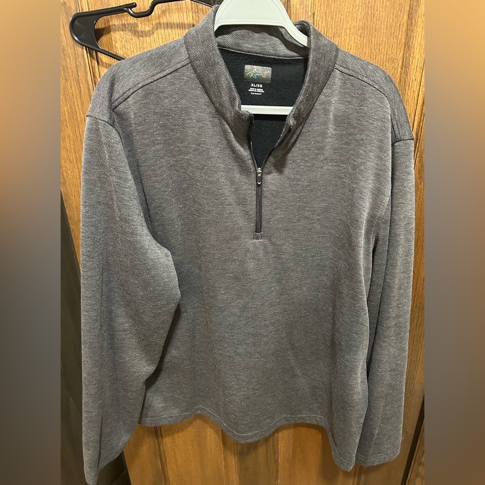 Greg Norman Collection Gray Zip Up Sweater Mock Neck